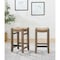 Alaterre Furniture Newport Set of Two 26"H Wood Counter Height Stools with Rush Seats ANNP212171 - alternate 4
